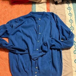Blue Women's Cardigan Sweater